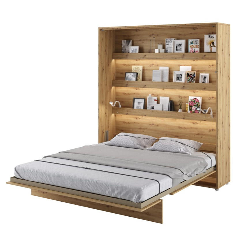 SCHRANKBETT Vertical BED CONCEPT 160x200 Eiche Artisan - Eiche Artisan, Holzwerkstoff (160/200cm) - Compleo24