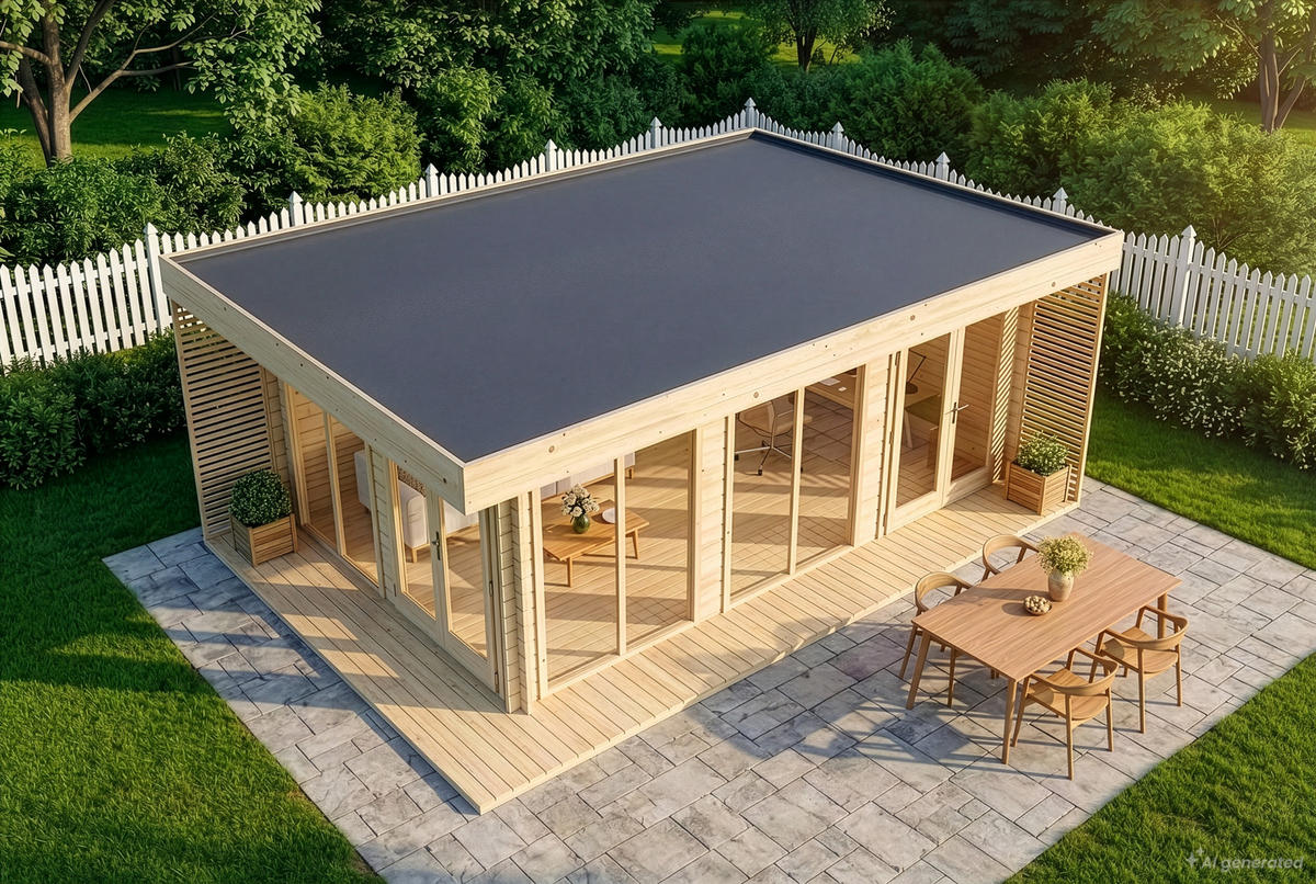 GARTENHAUS Holz Viva - Naturfarben, Holz (668/241/472cm) - Alpholz