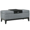 SITZBANK, Birkenholz, Dunkelgrau+Schwarz - Multicolor, Kunststoff (50/44/107cm) - HOMCOM