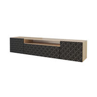 LOWBOARD VIRA-W 200x40x41 cm - Artisan / Schwarz - Schwarz, Holzwerkstoff (200/40/41cm) - ALTDECOR