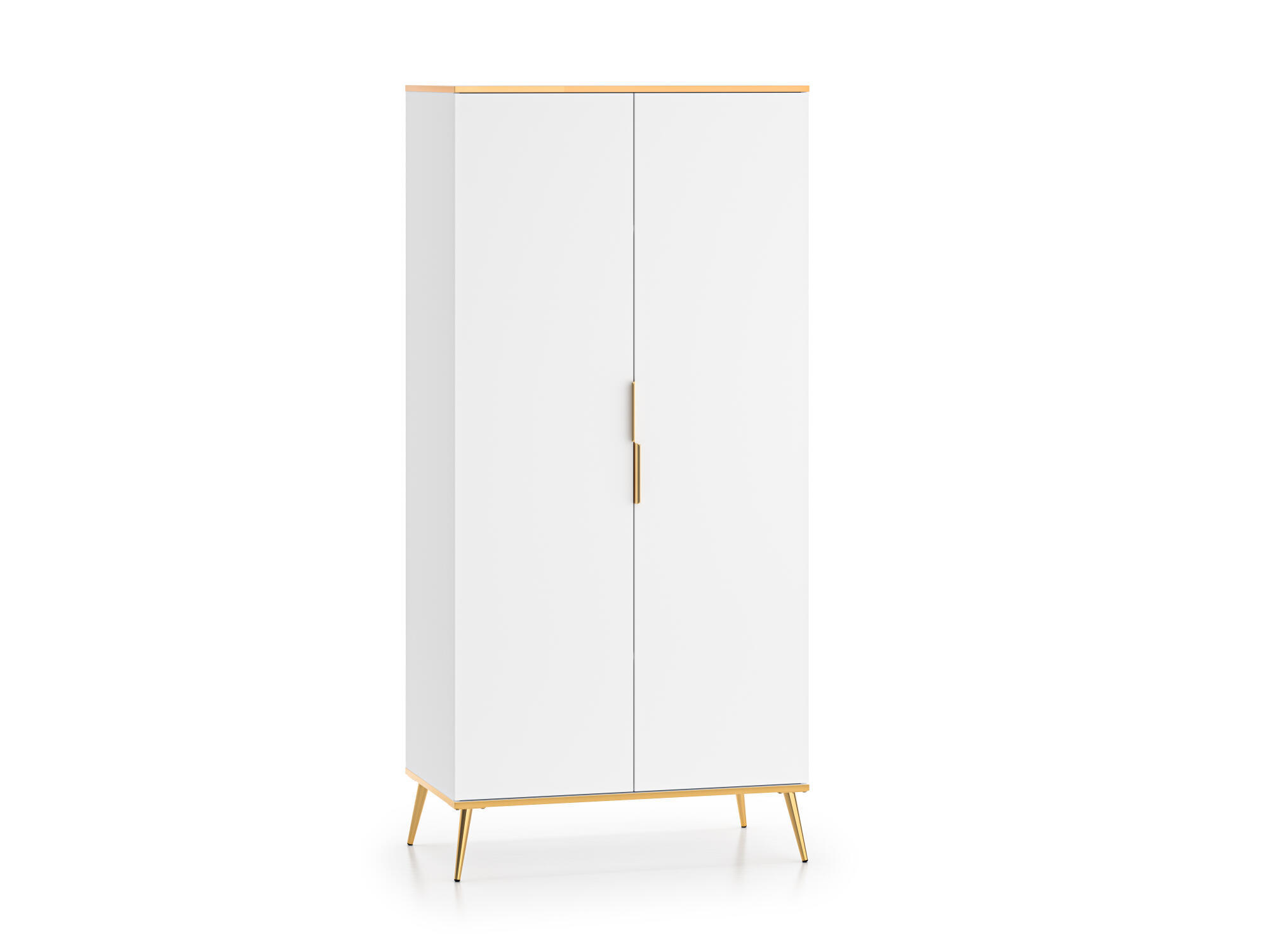 KLEIDERSCHRANK VITERBO Weiß 92x53x195 cm - Weiß, Holzwerkstoff (92/195/53cm) - FURNLUX