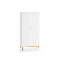KLEIDERSCHRANK VITERBO Weiß 92x53x195 cm - Weiß, Holzwerkstoff (92/195/53cm) - FURNLUX