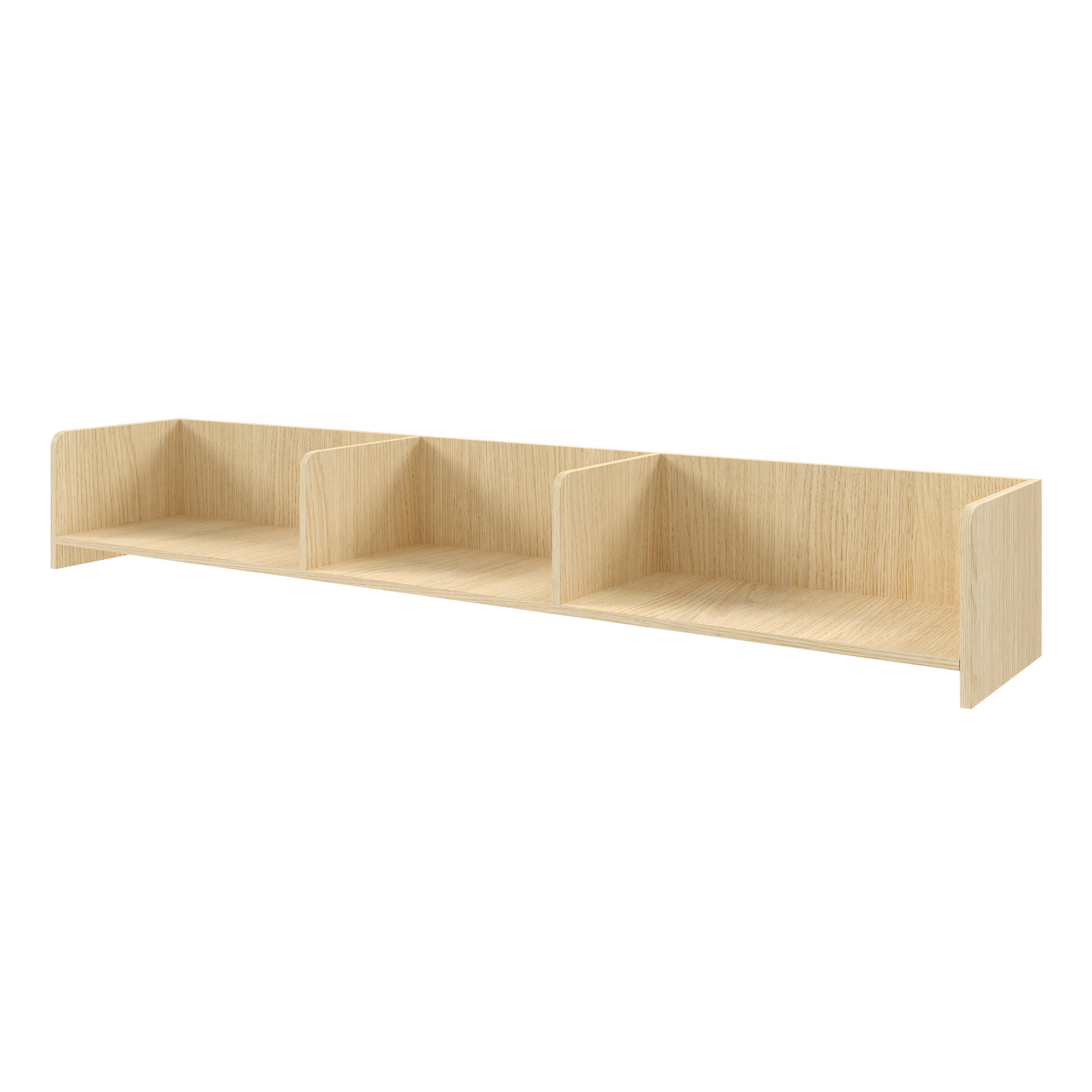 Beautysofa Wandregal Eiche 183x27x27 cm