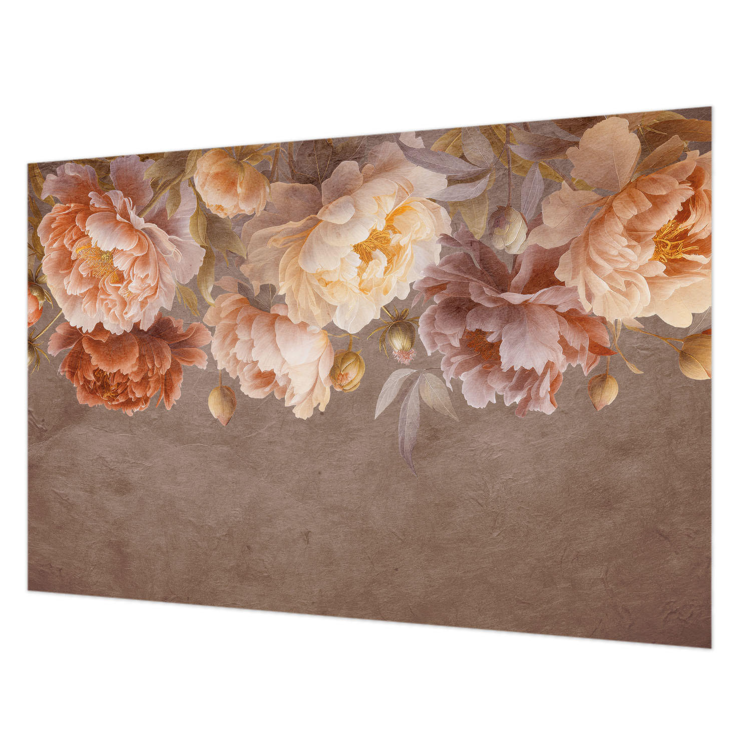 FOTOTAPETE 104x70 cm - Florale Eleganz - Pink, Textil (104/70cm) - Wallfluent