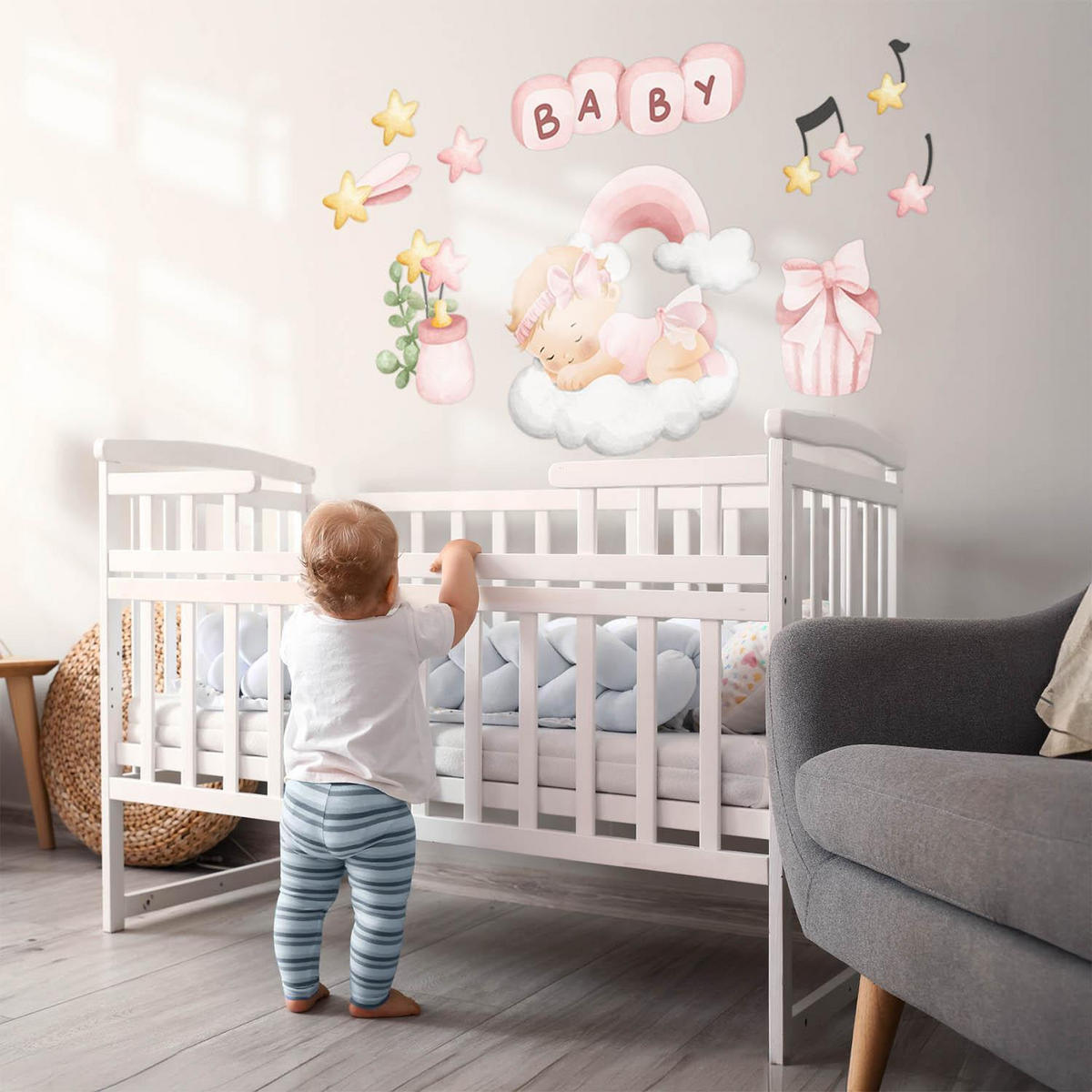 WANDAUFKLEBER 130x185cm - Kinderdekorationen für - Multicolor, Kunststoff (130/185/0.1cm) - Wallfluent