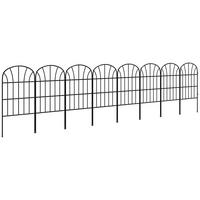 GARTENZAUN, Metall, Schwarz - Schwarz, Metall (0.5/61cm) - Outsunny