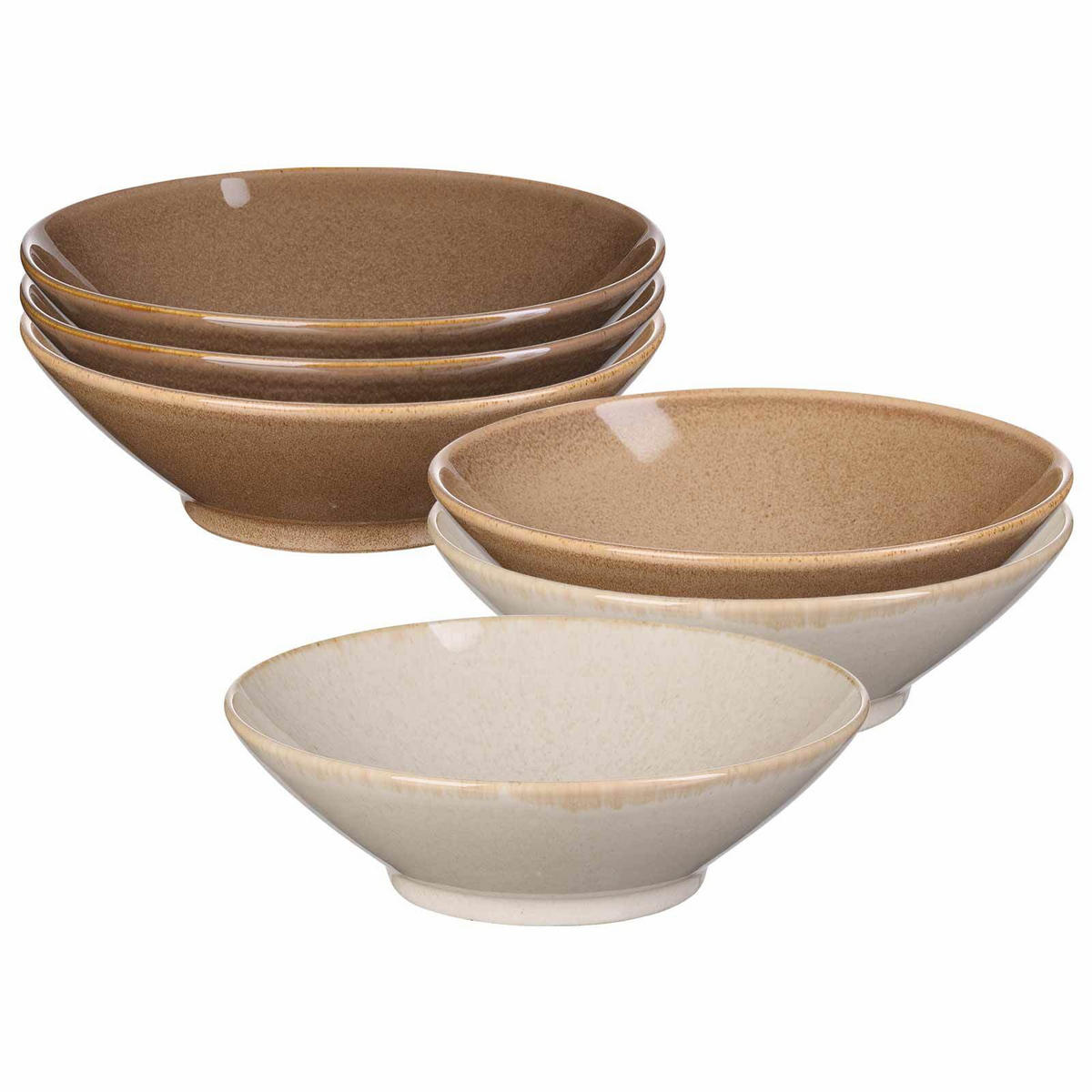 SERVIERSCHALEN Sahara braun ø 20,5 cm 6er Set - Braun, Keramik (20.5/6/20.5cm) - Ritzenhoff Breker