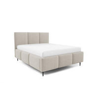 POLSTERBETT Miami Komplettset - Beige, Holzwerkstoff/Textil (160/200cm) - Fun Möbel