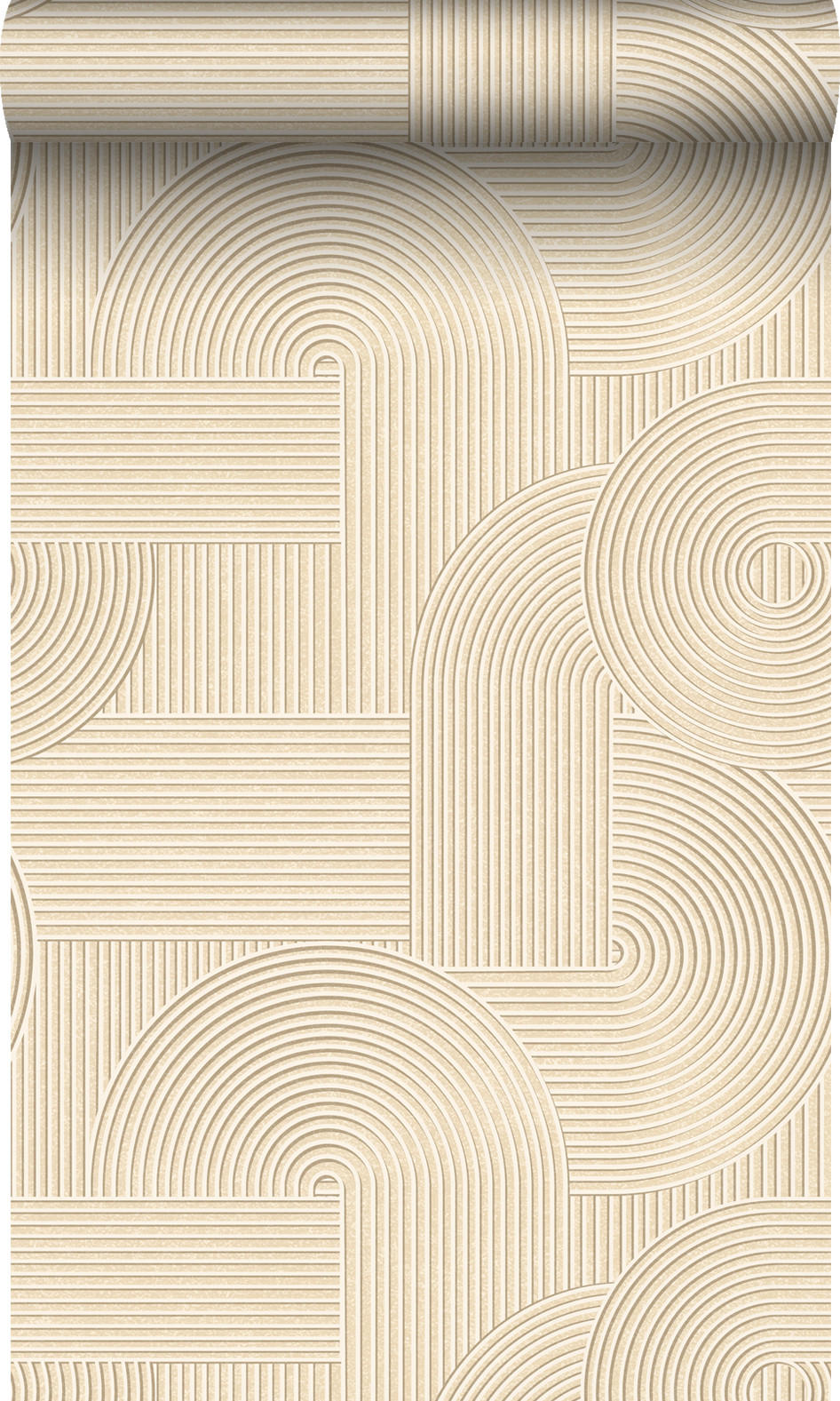 TAPETE 3D-Muster 53 cm x 10.05 m - Beige, Papier (53/1000cm) - Origin Wallcoverings
