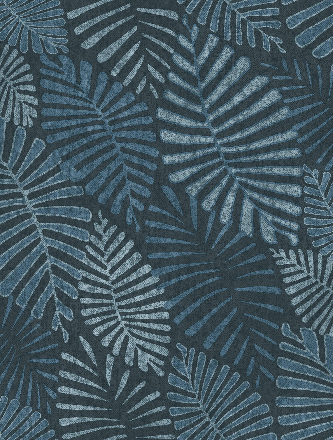 TAPETE Blätter 53 cm x 10 m - Blau, Papier (53/1000cm) - Sanders & Sanders