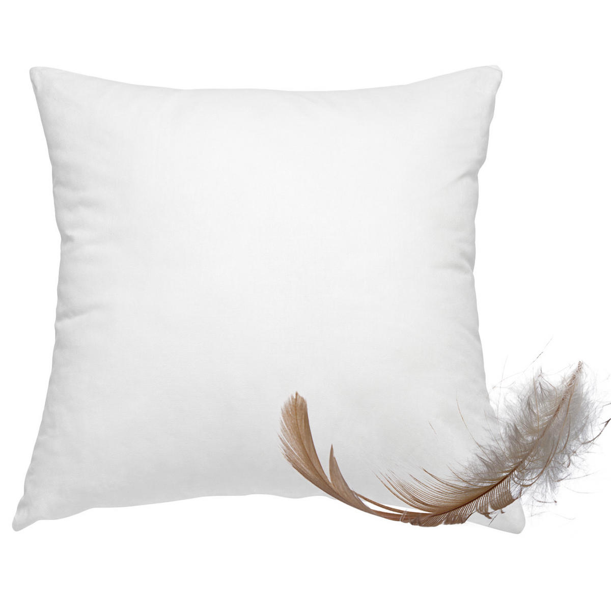 KISSENHÜLLE Strick beige 45/45 cm mit Reißverschluss inkl. 100% Federkissen - Beige, Textil (45/45cm) - wometo