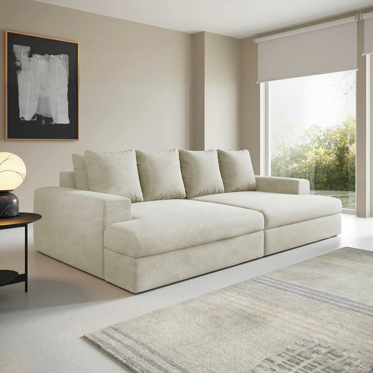 SOFA Paola 3 Sitzplätze Weiß - Weiß, Holz (272/86/167cm) - Petits-meubles