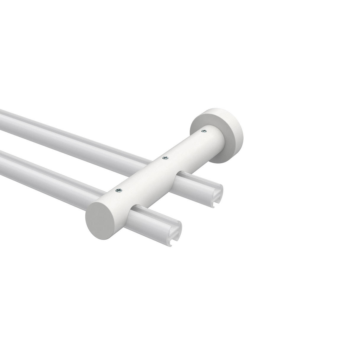 TRÄGER FÜR GARDINENSTANGEN INNENLAUF 20 mm Ø, Talent 2-läufig, Weiß - Weiß, Holz (18/5.3/5.3cm) - INTERDECO