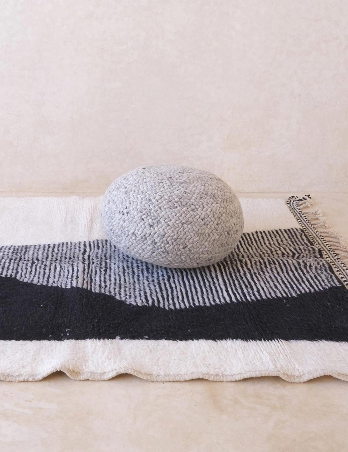 BERBERTEPPICH elegantes Design aus reiner Wolle 300x 400 cm - Schwarz, Naturmaterialien (300/400cm) - AFK Living