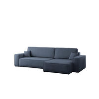 ECKSOFA Mit Schlaffunktion Und Bettkasten, Eckcouch Best XL Stoff Verita Marineblau Rechts - Dunkelblau, Holz (274/145cm) - Kaiser Möbel