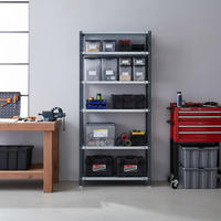 SCHRAUBREGAL PANDA TALL | HxBxT 200x90x50cm | 6 Fachböden | Fachlast 100kg | Anthrazit-Weiß - Anthrazit, Metall (90/200/50cm) - PROREGAL