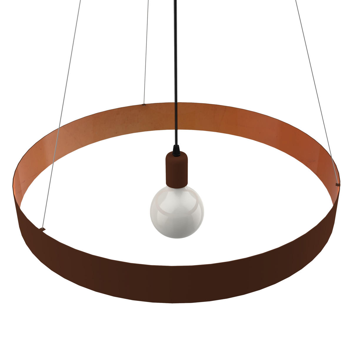 HÄNGELEUCHTE - Braun, Metall (60/60/6cm) - Lumicom