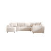 WOHNLANDSCHAFT MOLISA U PLUS Itaka 16 Rechts mit Schlaffunktion - Beige, Textil (303/82/208cm) - Bedante