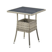 GARTENTISCH Yoro grau 60x60 cm - Grau, Kunststoff (60/60/73cm) - Juskys