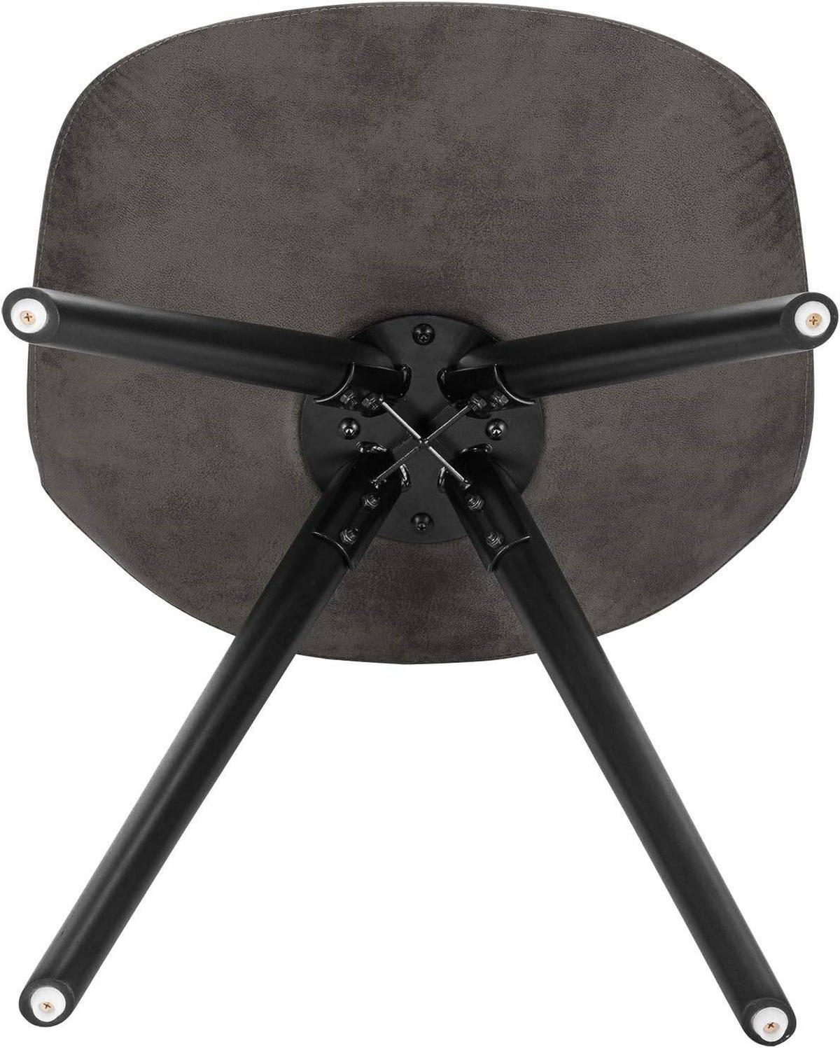 ESSZIMMERSTÜHLE 2er Set, Polsterstuhl, Anthrazit - Anthrazit/Schwarz, Holz/Textil (43/83/44.5cm) - Woltu