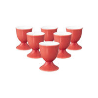 EIERBECHER Liberty Pure Colors Flamingo Red ø 4,9 cm 6er Set - Rot, Keramik (4.9/6.4/4.9cm) - Seltmann Weiden
