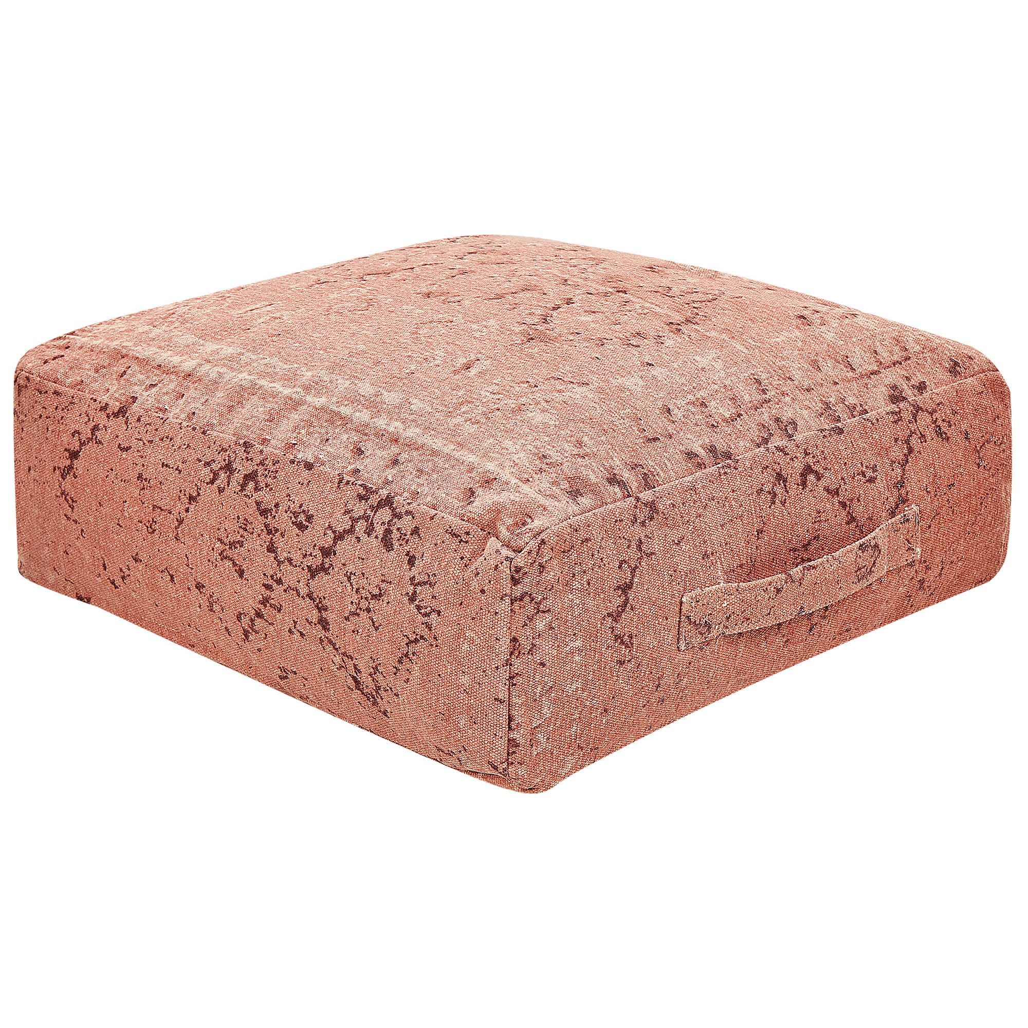 POUF Baumwolle Hellrot Shasa - Hellrot, Textil (50/20/50cm) - Beliani