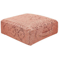 POUF Baumwolle Hellrot Shasa - Hellrot, Textil (50/20/50cm) - Beliani