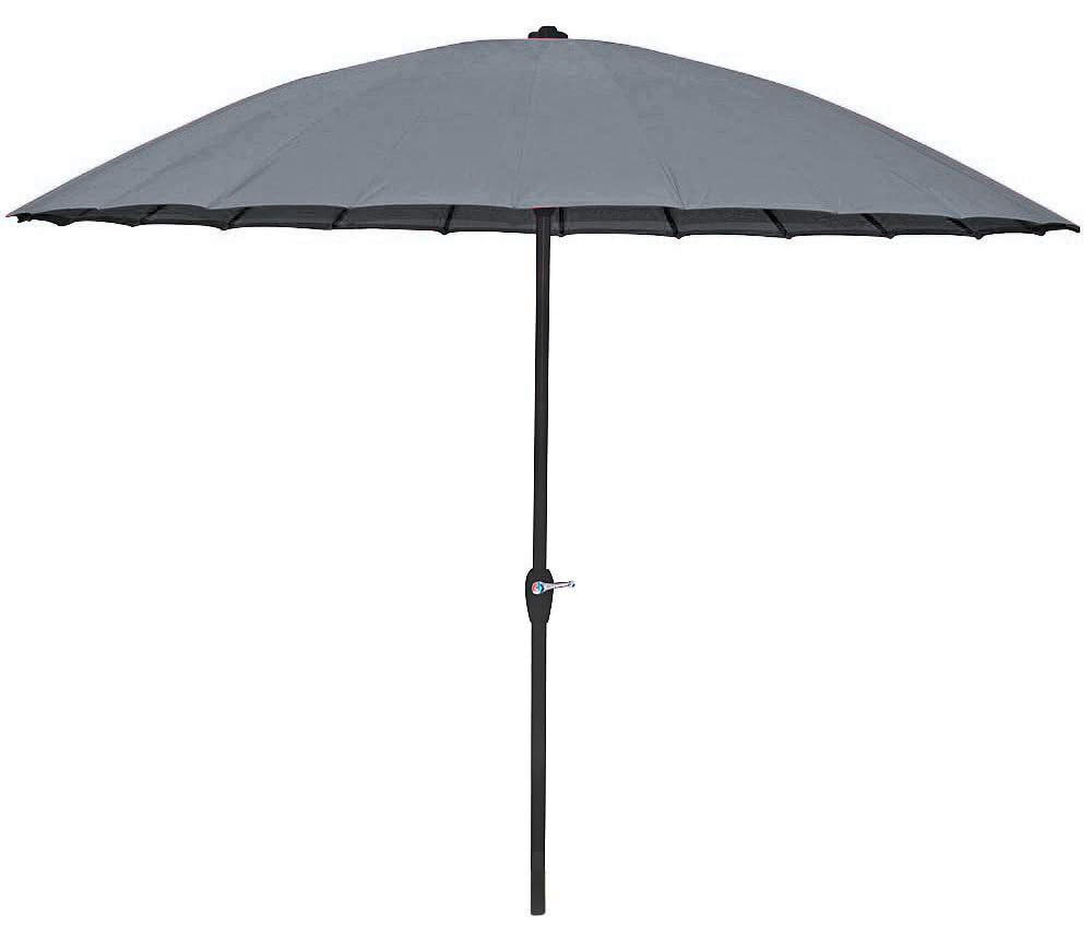 SONNENSCHIRM Eddi mit 24 Streben Anthrazit Gartenschirm - Anthrazit, Kunststoff (260/260cm) - DELUKE