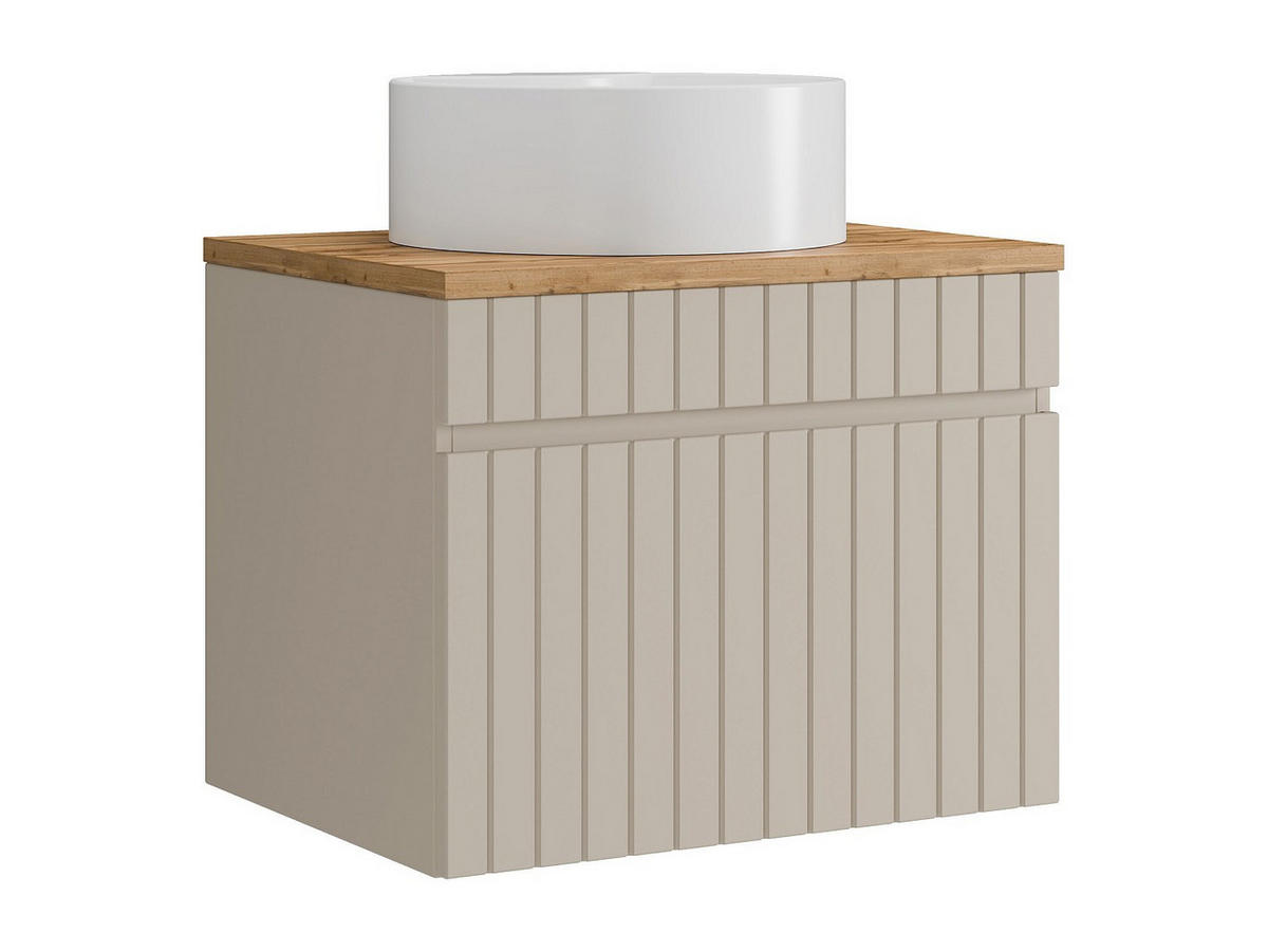 EINZELWASCHTISCH - 60cm x 46cm - MDF - beige - SATARA - Beige, Holz (60/46/46cm) - Vente-Unique