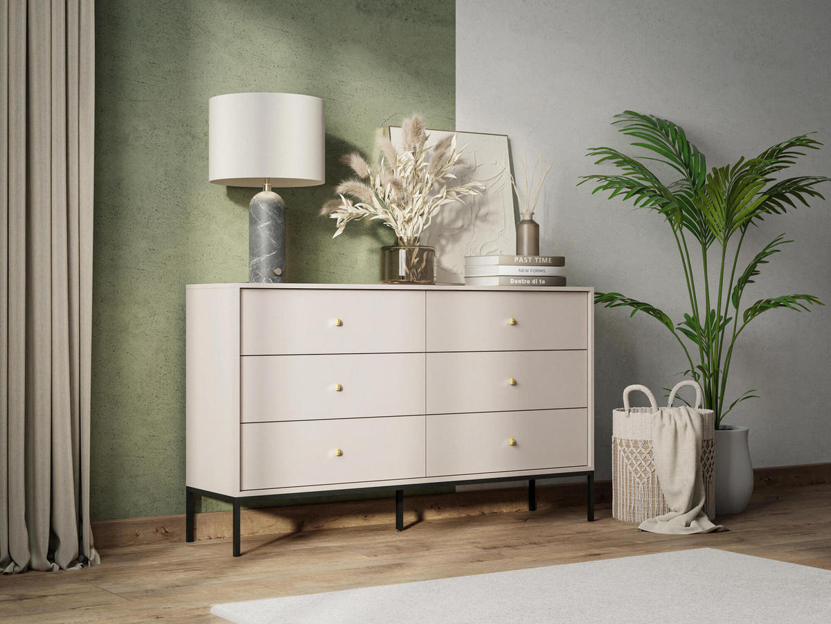 KOMMODE MONO Beige 154x39x91 cm - Beige, Holzwerkstoff (154/91/39cm) - FURNLUX