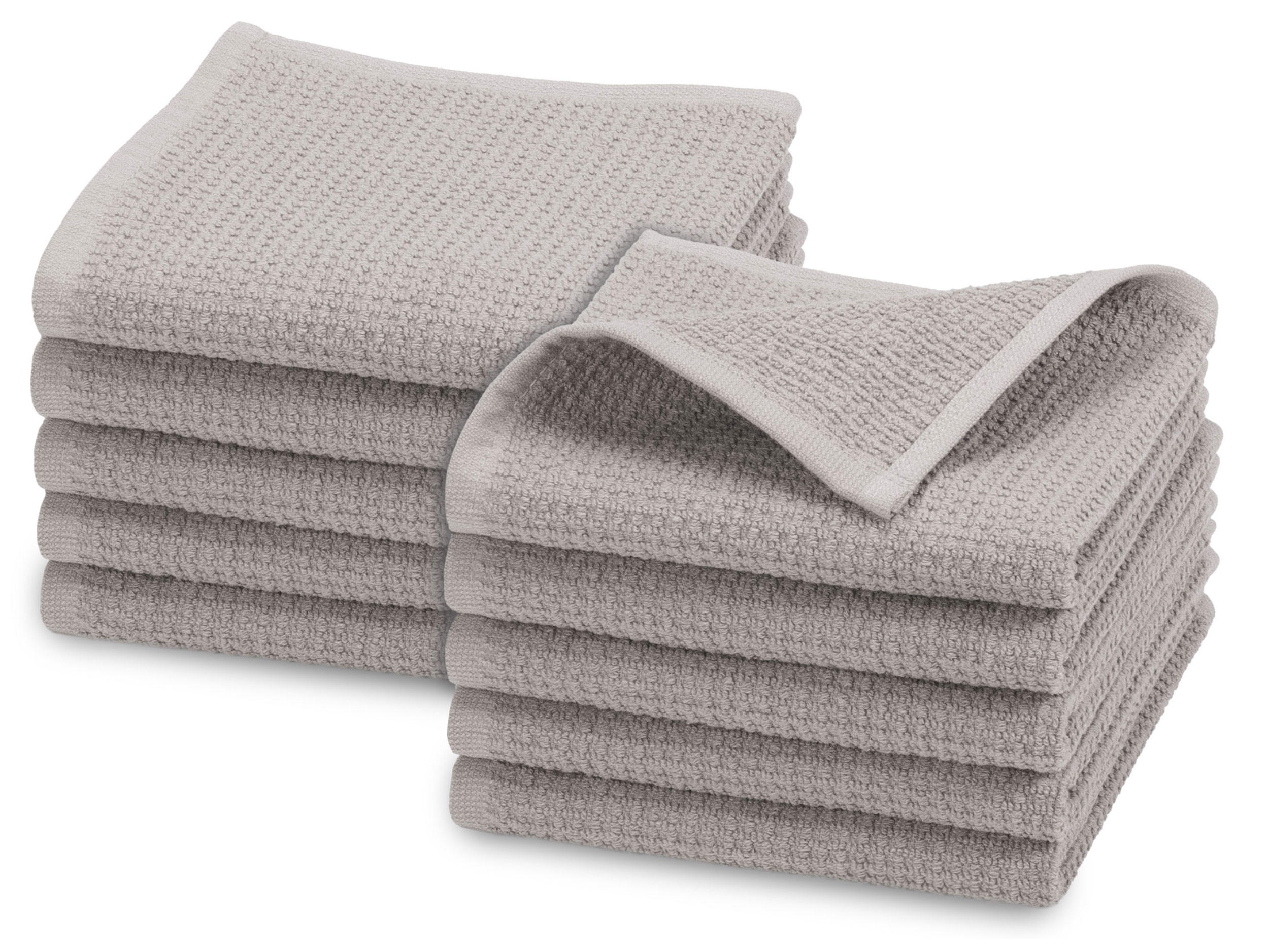 SEIFTÜCHER, 10er-Set, 30x30 cm, 100% Baumwolle, Grau - Grau, Textil (30/30cm) - Zollner