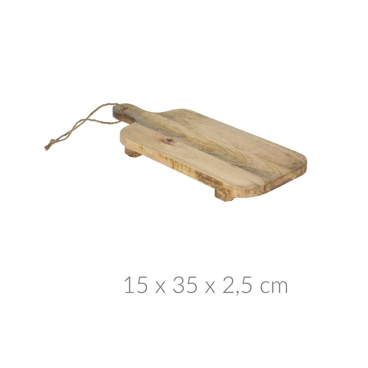 SERVIERBRETT Mangoholz 15/35/2,5 cm - Braun, Holz (15/3/35cm)