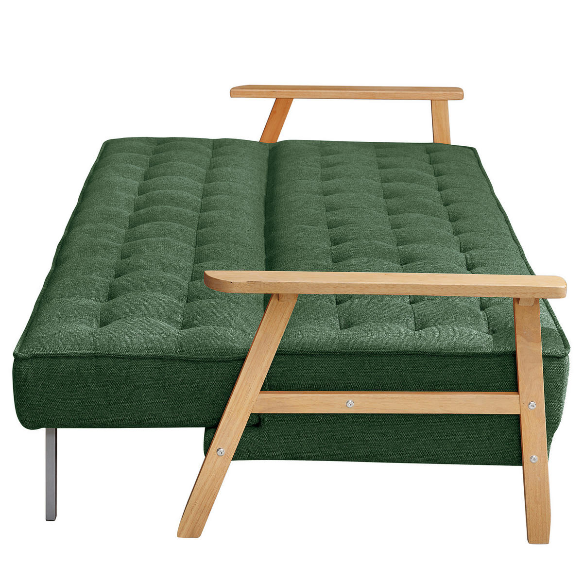 SCHLAFSOFA - Grün, Birkenholz/Textil (204/85/86cm) - home24