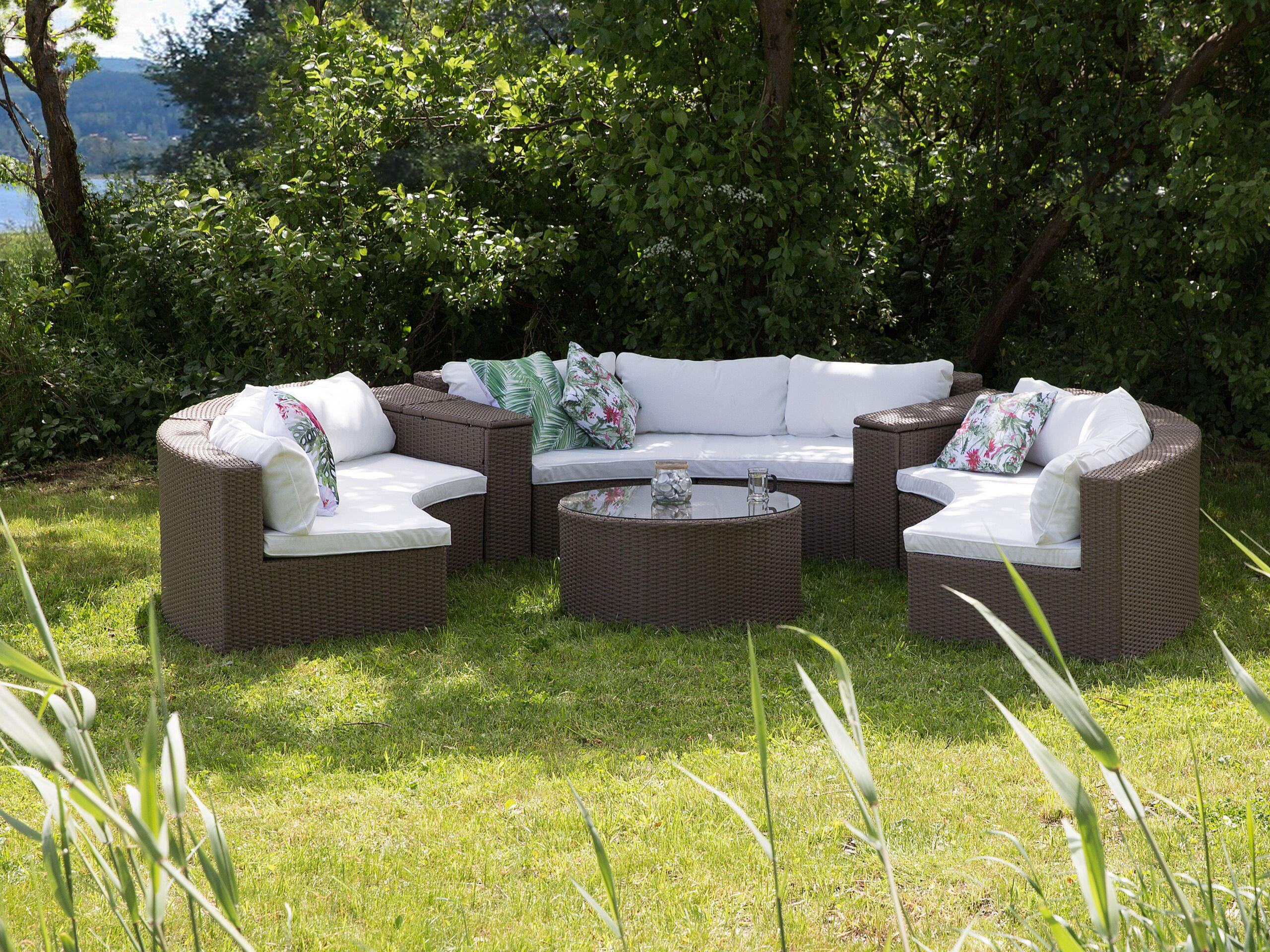 LOUNGE-SET braun Severo - Braun, Kunststoff - Beliani