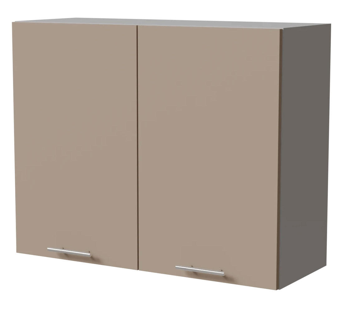 KÜCHENHÄNGESCHRANK Brerra W3/90 Grau / RAL 1019 graubeige Matt 90 / 32,5 / 72cm - Graubraun/Grau, Holz/Holzwerkstoff (90/72/32.5cm) - Feldmann-Wohnen