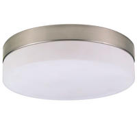 LED DECKENLEUCHTE Metall Silber Opal - Silberfarben, Glas (24/24/6.5cm) - Globo Lighting