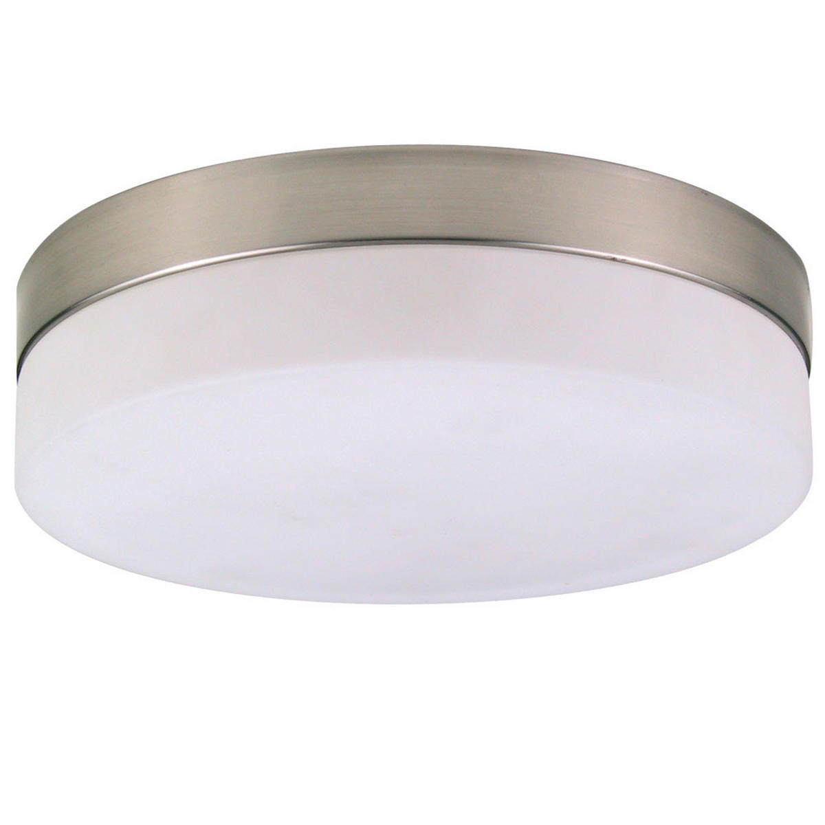 LED DECKENLEUCHTE Metall Silber Opal - Silberfarben, Glas (24/24/6.5cm) - Globo Lighting