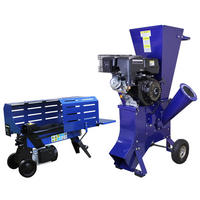 HOLZSPALTER 5T 370mm & 15 PS Holzhackmaschine - Blau, Metall (74/134/94cm) - T-Mech