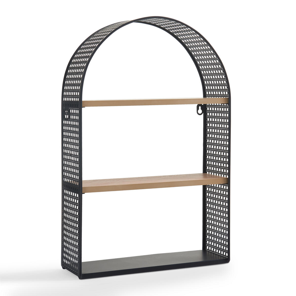 WANDREGAL Jäller II. - Schwarz, Holzwerkstoff/Metall (34.5/53/13.5cm) - [en.casa]