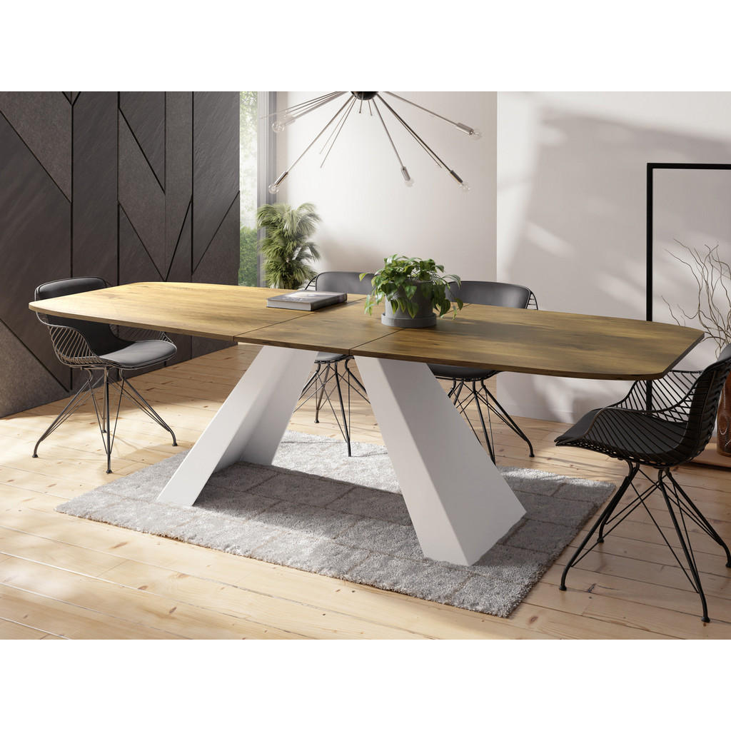 Thumbnail - WFL Group Esstisch, Eiche, Holzwerkstoff, Oval,Oval, 80x76x160 cm, Esszimmer, Tische, Esstische