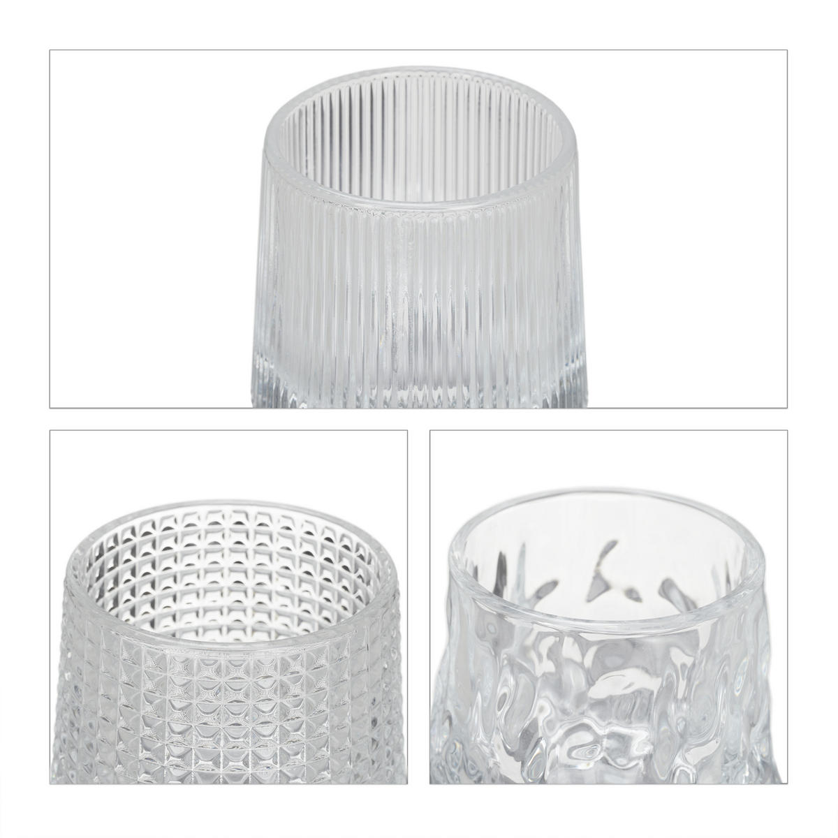 12XWHISKY-GLAS - Transparent, Glas (0.17L) - Relaxdays