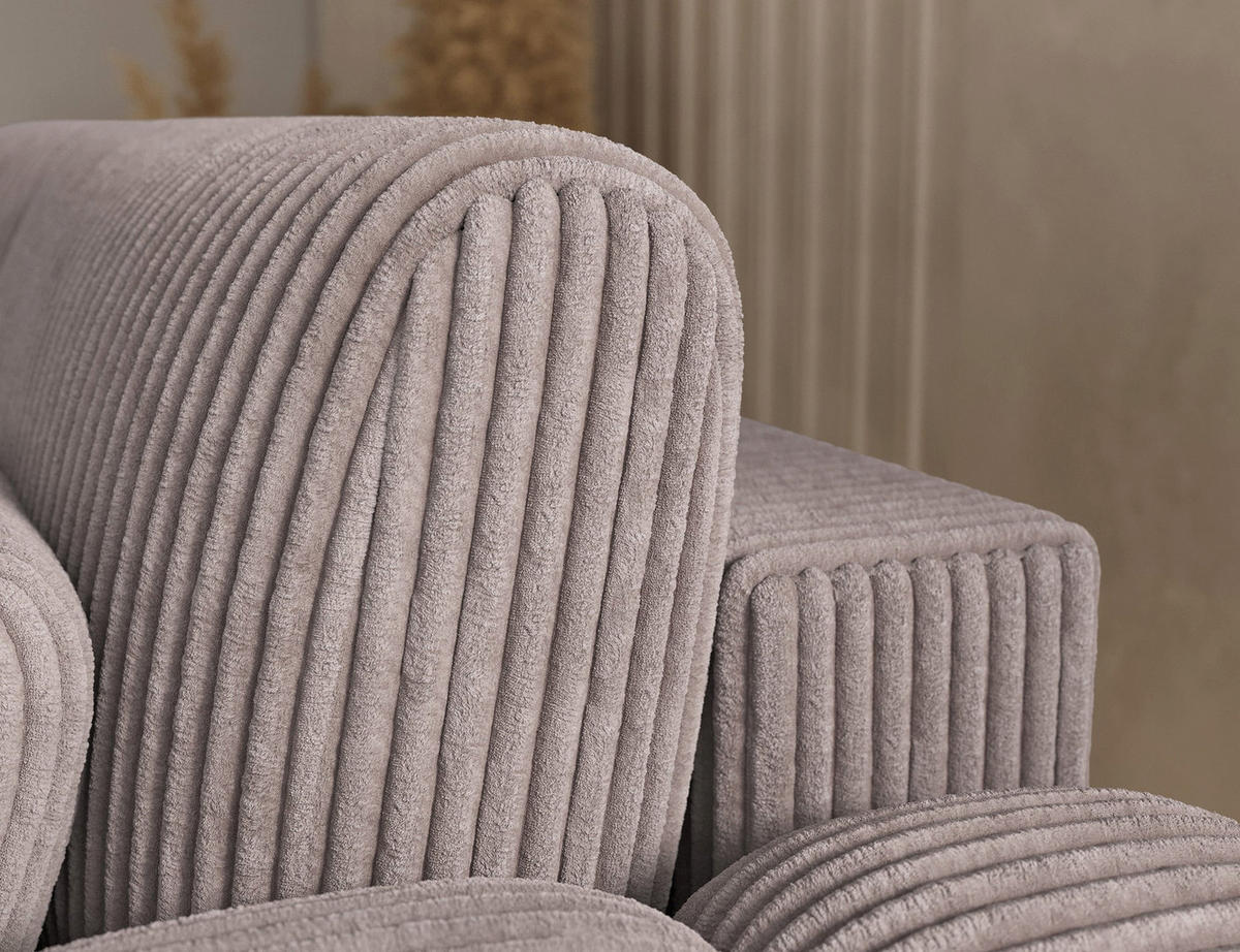 ECKSOFA COVELION L-Form – Schlaffunktion, Bettkasten, Wellenfederung, HR-Kaltschaum, inkl. Kissen, moderner Wohnkomfort - Hellgrau, Kunststoff (167/260cm) - Wohnideebilder