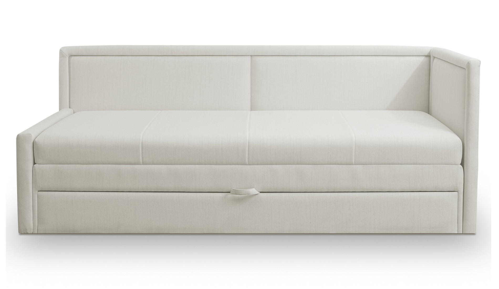 JUGENDBETT Caprili Creme mit Bettkasten - Creme/Schwarz, Kunststoff/Textil (163/189cm) - Selsey