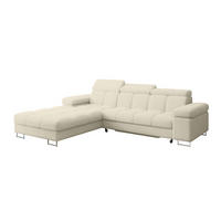 ECKSOFA mit Schlaffunktion Ottomane Links COMA L 271x203x79 Beige Bouclé - Sandfarben, Holzwerkstoff/Textil (271/203cm) - ALTDECOR