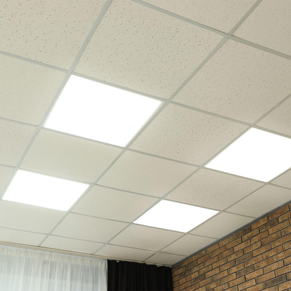 LED DECKENLEUCHTE Einbau Weiß - Weiß, Metall (59.5/59.5/3.3cm)