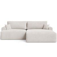 ECKSOFA Serene Ecru Rechts - Ecru, Holz/Textil (145/259cm) - Graingold