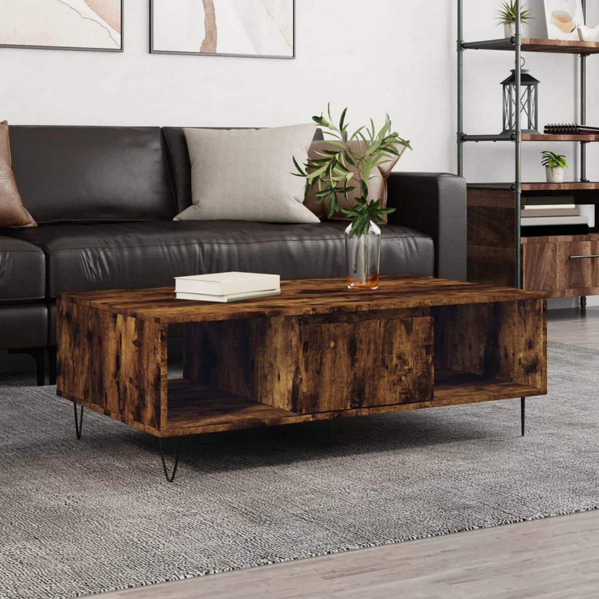 COUCHTISCH Räuchereiche 104x60x35 cm Holzwerkstoff - Braun, Holzwerkstoff (104/60/35cm) - furnicato