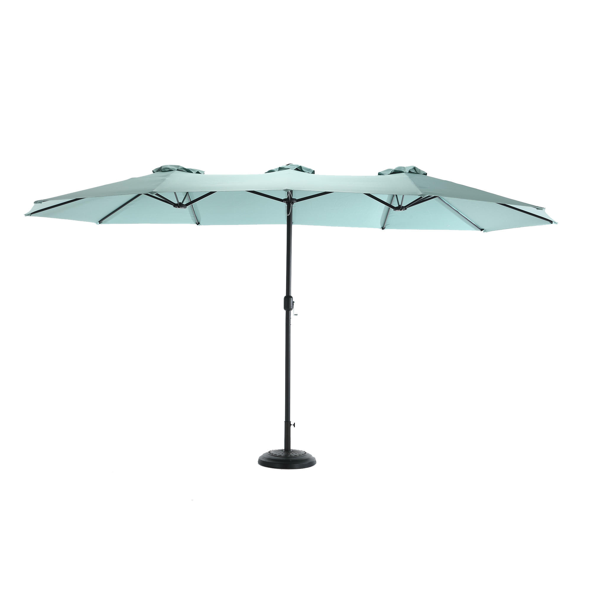 SONNENSCHIRM 453/267/255 cm Hellgrün (Keine Basis) - Hellgrün, Metall (267/453cm) - Oxeza