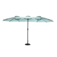 SONNENSCHIRM 453/267/255 cm Hellgrün (Keine Basis) - Hellgrün, Metall (267/453cm) - Oxeza