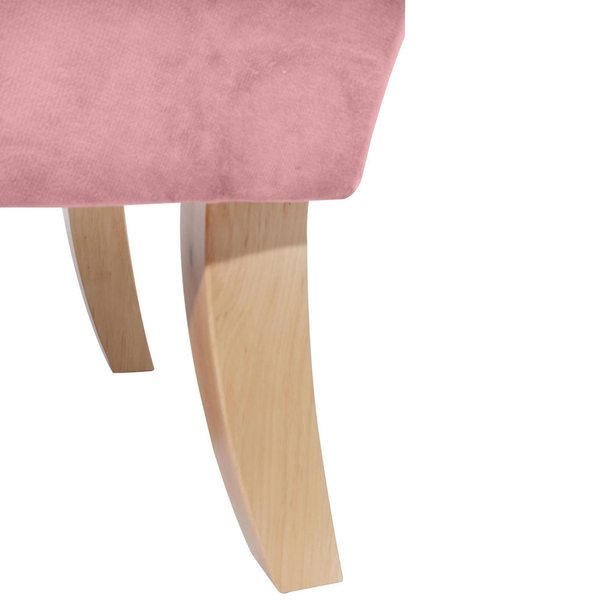 SESSEL Kaiya Bezug Samtvelours Buche natur / rosé - Rosa, Kunststoff (82/97/71cm) - 58aufmkessel